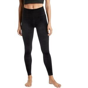 Athleta Elation Velvet Tight Leggings Size M Black Womens Activewear